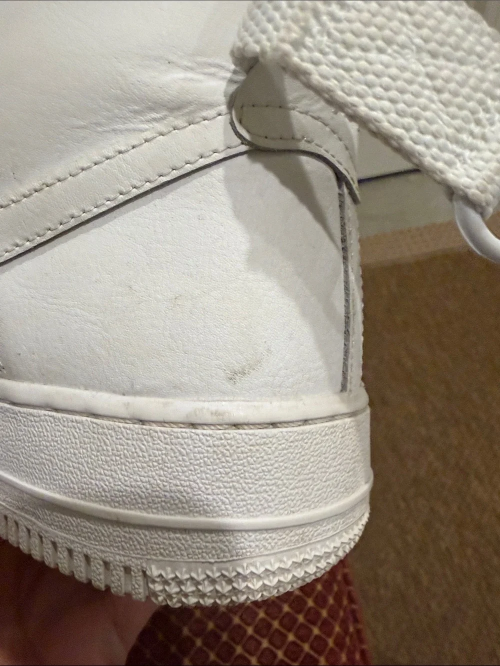 Nike White Air Force 1 High Top Sneakers